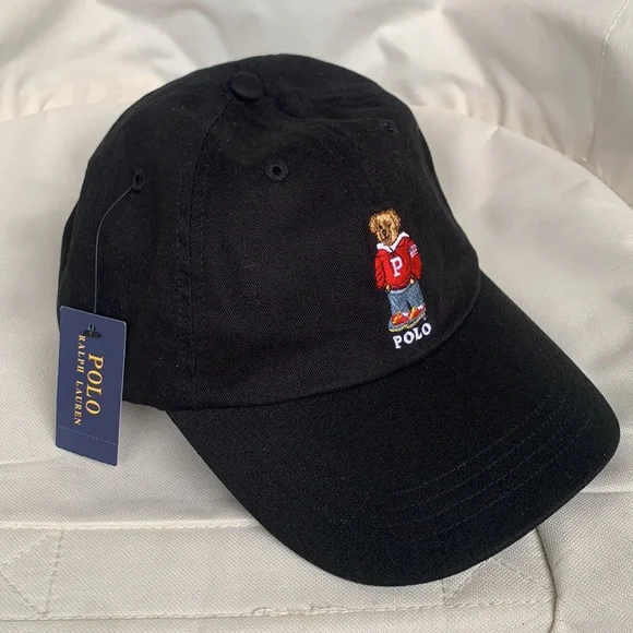 Ralph Lauren Black Polo Bear Cap - Picture 3 of 4